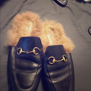 Classic Gucci Fur Loafers